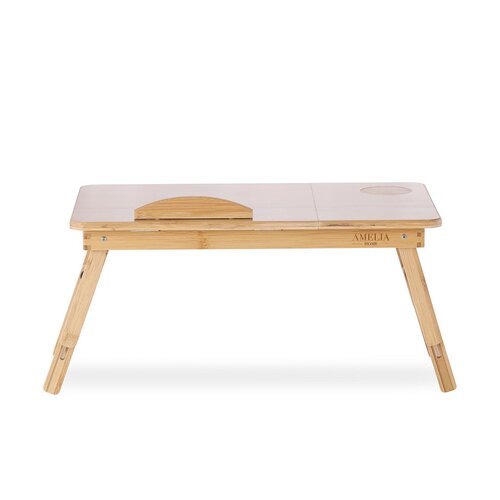 AmeliaHome Bambusový stolík pod notebook Ryker, 50 x 30 x 25 cm