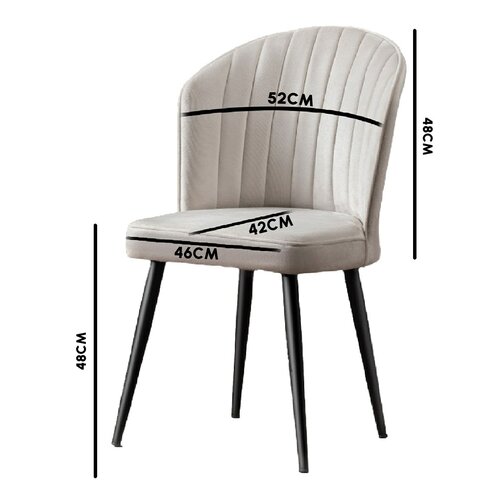 Esszimmerstuhl-Set Rubi Cappuccino and Black, 2 Stück
