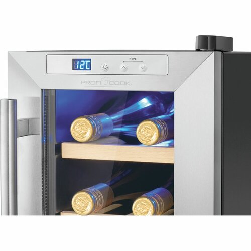 ProfiCook WK 1231 boradagoló 6 palackhoz,rozsdamentes acélból készült