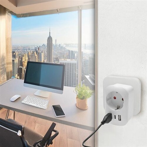 Solight PA03USA Cestovný adaptér USA USB A+C pre použitie v Spojených štátoch, typ B