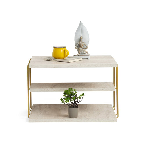 Odkládací stolek Lifon Gold Travertine