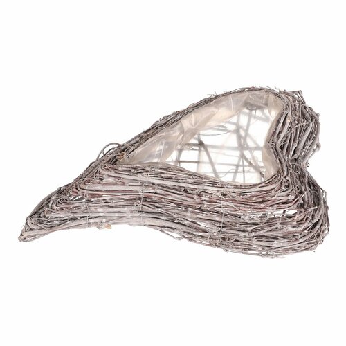 Husă funerară pentru flori, inimă, 23 x 36 x 7 cm,din răchită