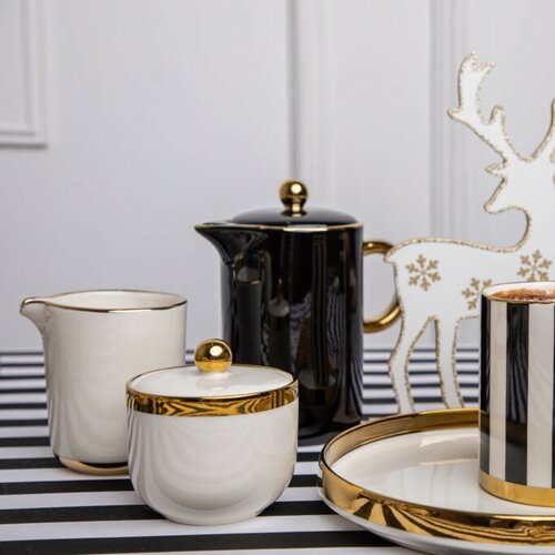 Altom Porcelánová konvička Palazzo 500 ml, černá