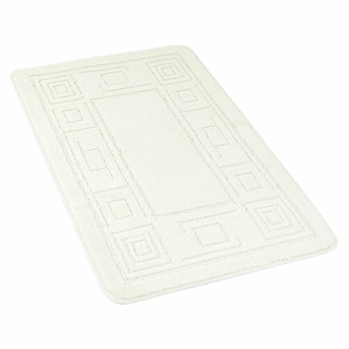 Kvalitex Badematte Ornament Cremefarben, 60 x 100 cm