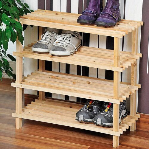 Kesper 69724 Dulap pentru pantofi cu 4 rafturi,deschis, 54 x 52 x 26 cm