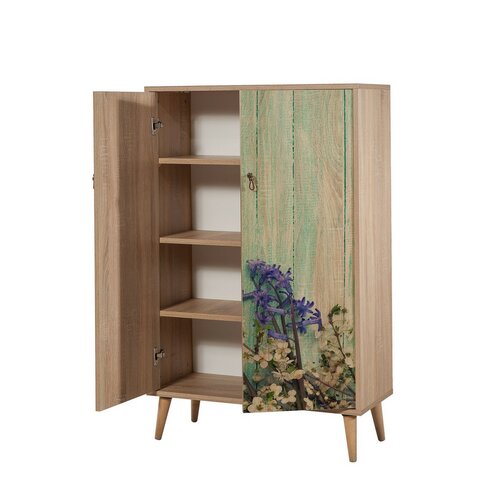 Schrank Mega Sonoma Oak Flowers I