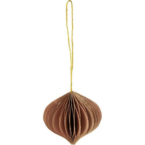 Zestaw 9 szt. ozdób świątecznych Ornaments, beżowo-brązowy, 6 cm, honeycomb