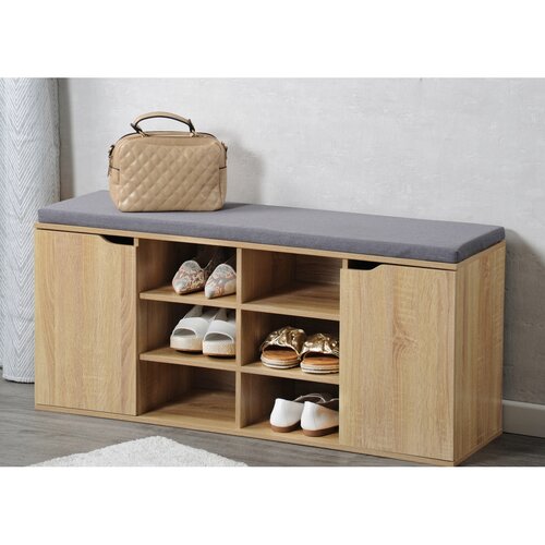 Kesper 15928 Suport pantofi cu scaun, decorstejar, 103 x 48 x 30,5 cm