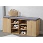 Kesper 15928 Suport pantofi cu scaun, decorstejar, 103 x 48 x 30,5 cm