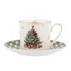 Altom Filiżanka porcelanowa ze spodkiem Christmas Tree 260 ml
