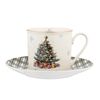 Altom Porzellantasse mit Untertasse Christmas Tree 260 ml