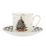 Altom Filiżanka porcelanowa ze spodkiem Christmas Tree 260 ml