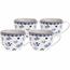 4-częściowy zestaw filiżanek porcelanowych Floral , 90 ml