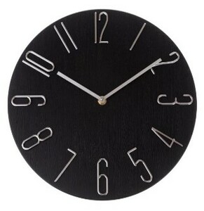 Zegar ścienny Berry black, śr. 30,5 cm, plastik