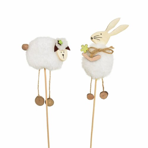 Set de figurine din pluș iepuraș și oiță, 2 buc.,înălțime 34 cm