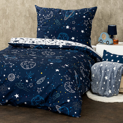 4Home Бавовняна постільна білизна In Space, 140 x  200 см, 70 x 90 см