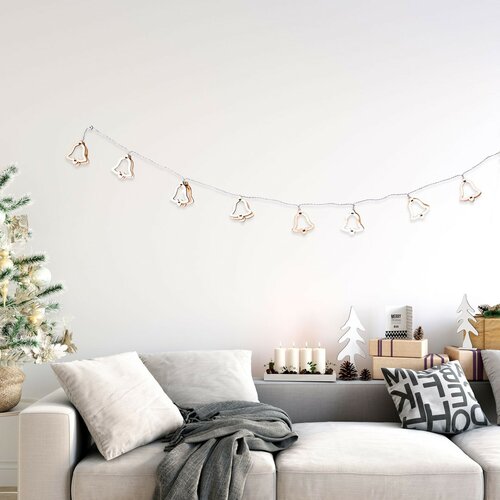 DecoKing LED svetlobni žični zvončki, 185 cm