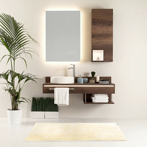 AmeliaHome Bati fürdőszobaszőnyeg, fehér, 60 x 90 cm
