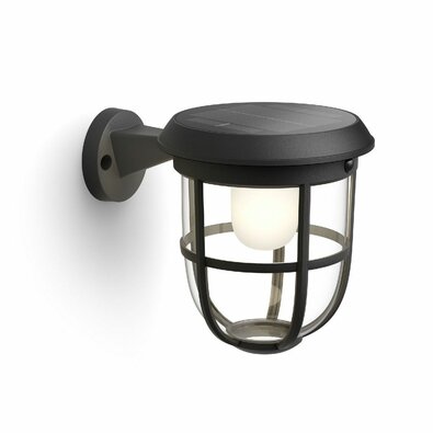 Philips Radii UltraEfficient Solarna lampa ścienna zewnętrzna LED 1,3 W 3000 K, czarny