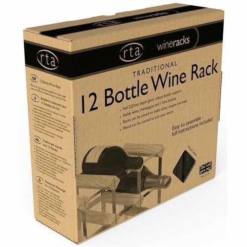 RTA állvány 12 palacknyi borhoz, fekete kőris