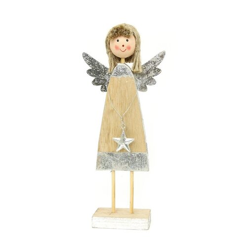 Vánoční dřevěný anděl Beatrice, 21 cm