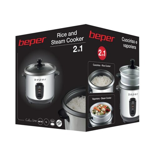 Beper 90550 cuptor cu aburi și oală pentru orez 1l