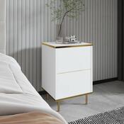 Noční stolek Imaj White and Gold