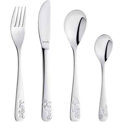 Amefa Set de 4 tacâmuri pentru copii Forest Friends