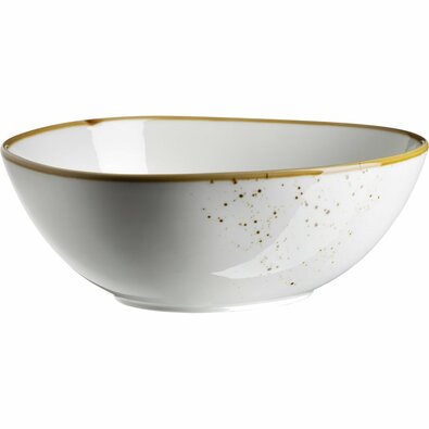 Mäser Bol oval Pintar Puncte maro alb 22 x 19 cm