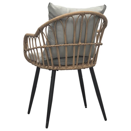Autronic Scaun de gradina, metal, polyrattan,natural , AZ-F1406 NAT