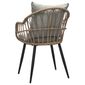 Autronic Scaun de gradina, metal, polyrattan,natural , AZ-F1406 NAT
