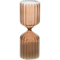 Скляний пісочний годинник коричневий, 7 х 19 см