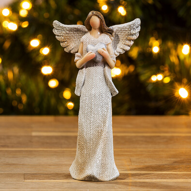 Decorațiune îngerul cu inimă, 15 cm