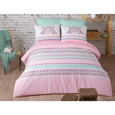 BedTex Bavlnené obliečky Electra Pink, 140 x 200 cm, 70 x 90 cm + 50 x 70 cm