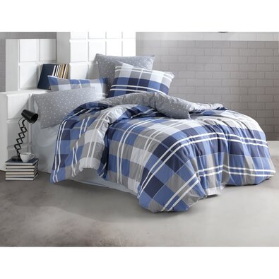 BedTex Mark pamut ágyneműhuzat kék, 220 x 200 cm, 2 db 70 x 90 cm