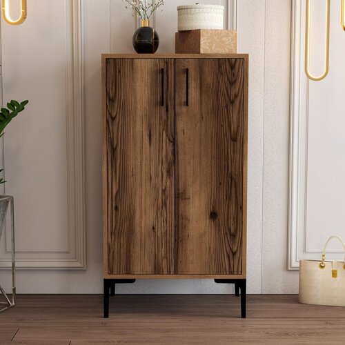 Skrinka na topánky Prag Walnut