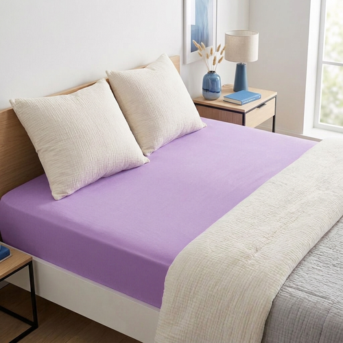 4Home Jersey-Bettlaken IDEAL lila, 200–220 x 200 cm