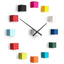 Future Time FT3000MC Cubic multicolor Dizajnové samolepiace hodiny, pr. 50 cm