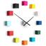 Future Time FT3000MC Cubic multicolor Designové samolepicí hodiny, pr. 50 cm