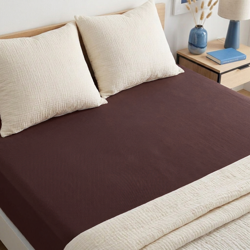 4Home jersey простирадло IDEAL темно-коричневий, 70 x 140 см