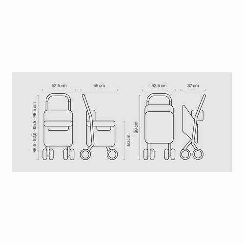Carlett Senior Assist torba na zakupy na kółkach38 l, turkusowy