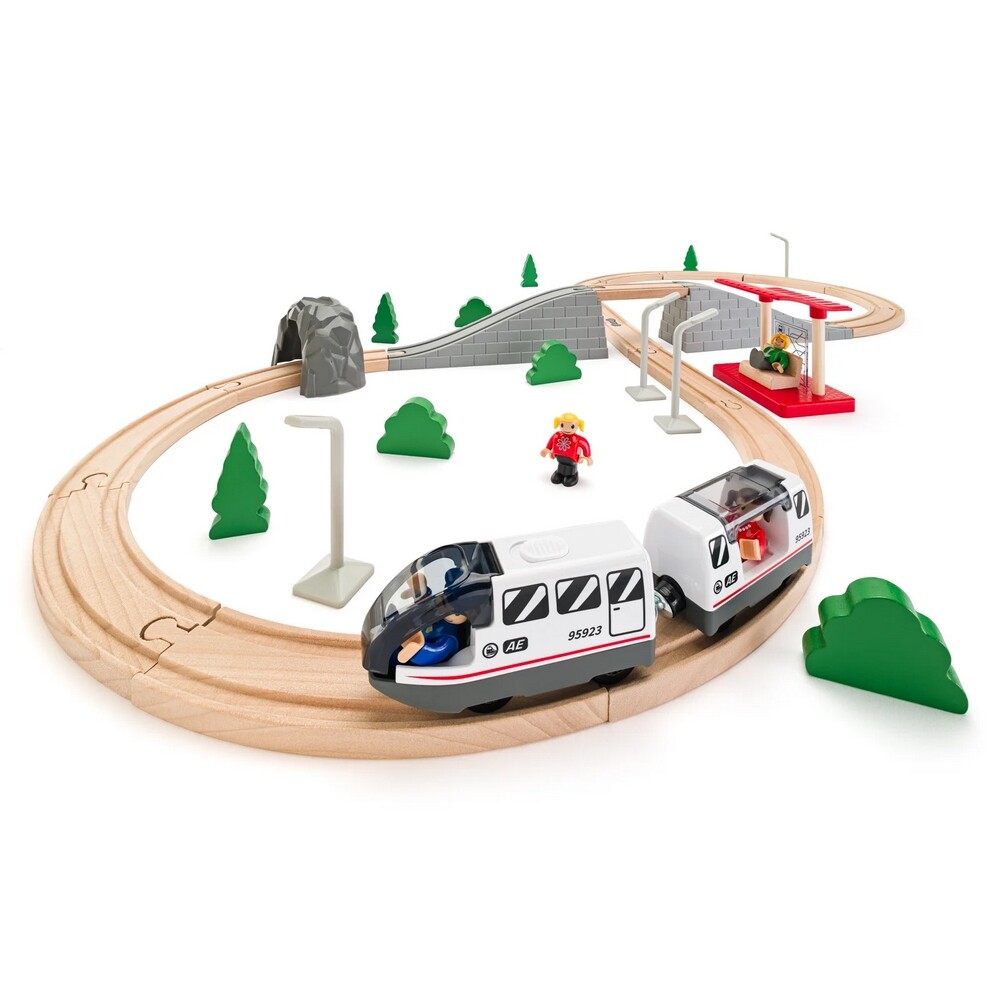 Drevená vlaková súprava – číslo osem, 45 dielov