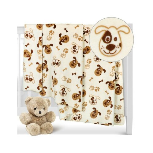 Bellatex Dětská přikrývka Ella Pejsek hnědá, 100 x 150 cm