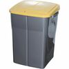 Szelektív hulladékgyűjtő kosár, 51 x 36 x 36,5 cm, sárga fedél, 45 l