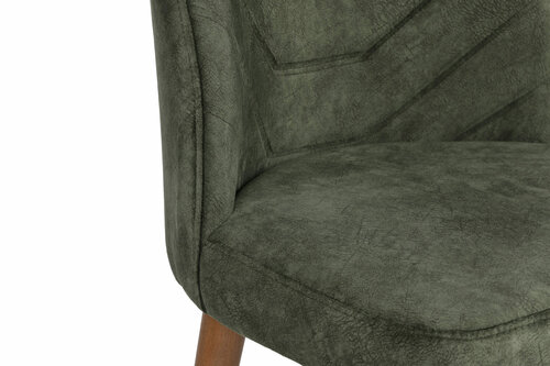 Zestaw krzeseł do jadalni Dallas Dark Green and Brown, 4 szt.