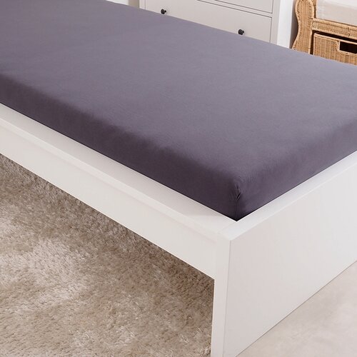 Cearșaf de pat 4Home Mako jersey antracit , 90 x 200 cm