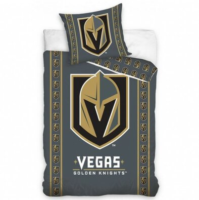 BedTex Bavlnené obliečky NHL Vegas Golden Knights Stripes, 140 x 200 cm, 70 x 90 cm