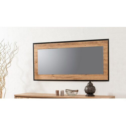 Ogledalo Idea Black and Atlantic Pine, 110 cm