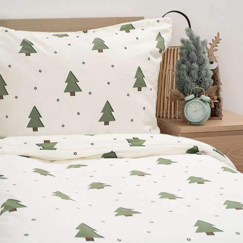 4Home Flanelowa pościel Little Trees, 140 x 220 cm, 70 x 90 cm