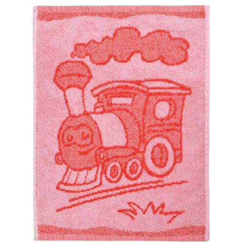 Ręcznik dziecięcy Train red, 30 x 50 cm